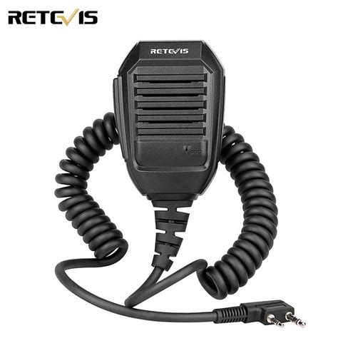 Retevis Walkie Takie Speaker Mic 2 Pin Shoulder Speaker Mic For Baofeng