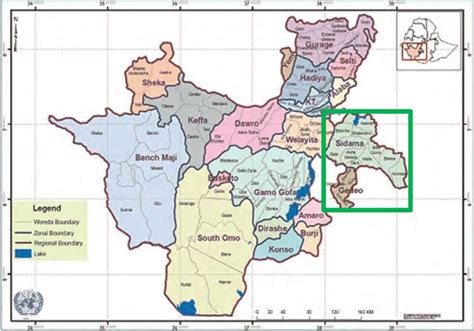 Map Of The Southern Part Of Ethiopia Showing The Two Study Sites Sidama