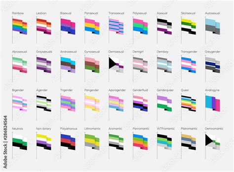 Lgbt Symbols In Flat Pride Flags List Rainbow Flag