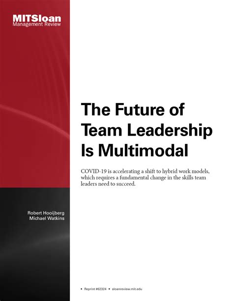 The Future Of Team Leadership Is Multimodal MIT SMR Store