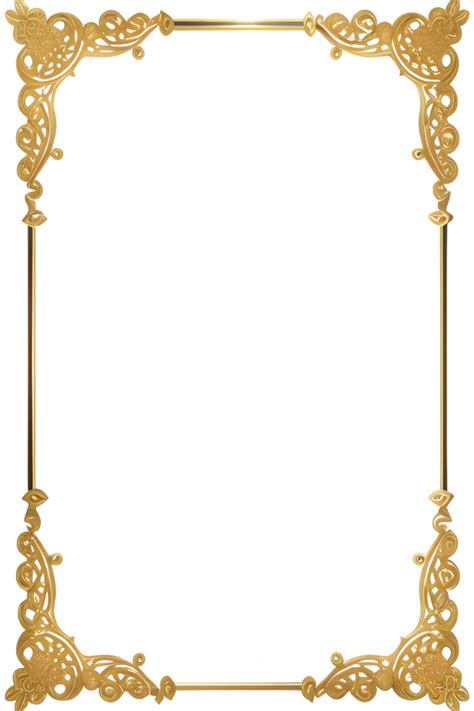 Luxury Gold Frame Border Ai Generative 27481678 Png