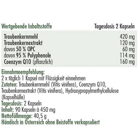 Traubenkern OPC Q10 Anatis Naturprodukte