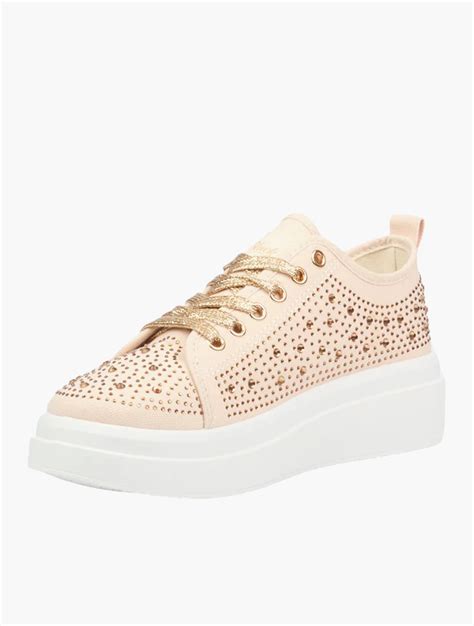 MyRunway Shop Miss Black Nude Zora 3 Knitted Diamantes Sneakers For Women From MyRunway Co Za