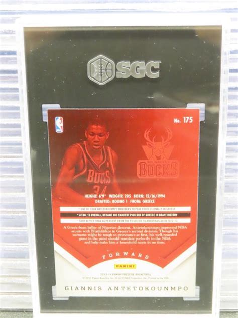 Panini Prestige Giannis Antetokounmpo Rookie Rc Sgc