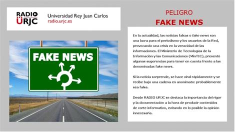 PELIGRO FAKE NEWS URJC Online Universidad Rey Juan Carlos