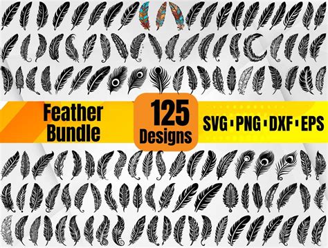 High Quality Feather Svg Bundle Feather Birds Svg Boho Etsy