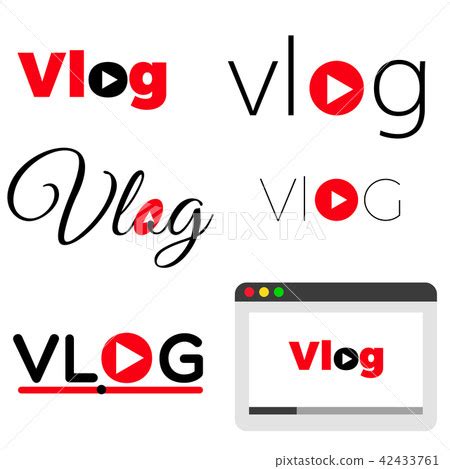 vlog illustration video blogging concept stock illustration