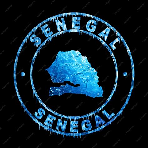 Premium Photo | Map of senegal water concept