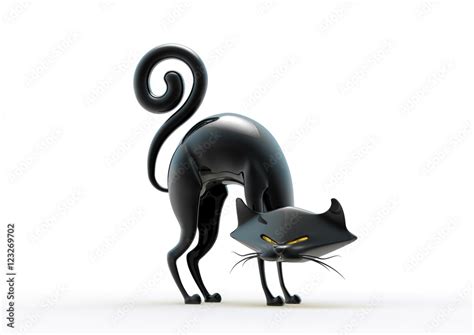 Halloween Black Cat Stock Illustration | Adobe Stock