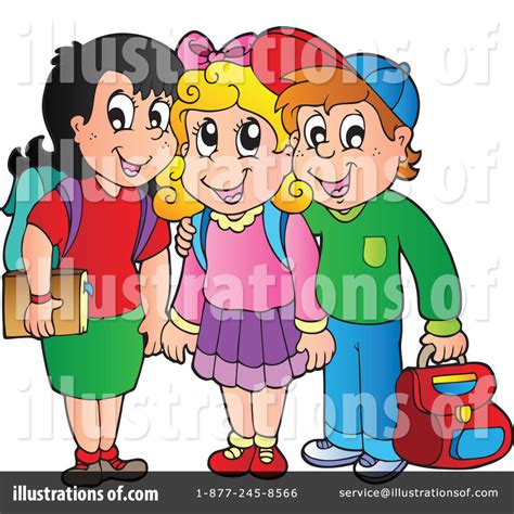 School Children Clipart #1077533 - Illustration by visekart