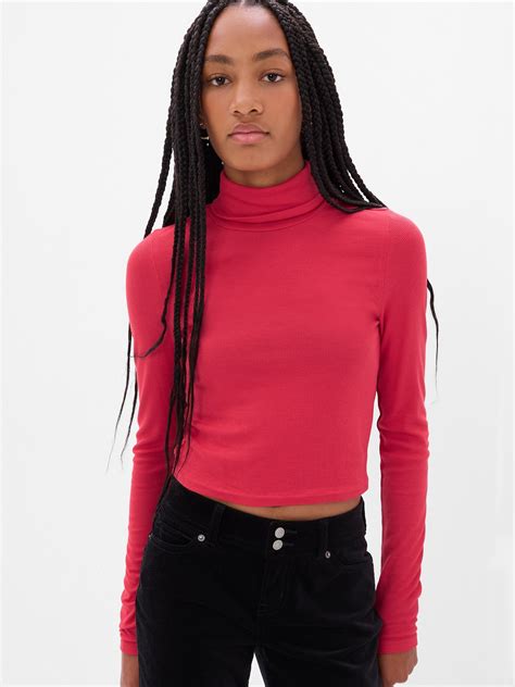 Teen LENZING Modal Cropped Turtleneck Gap