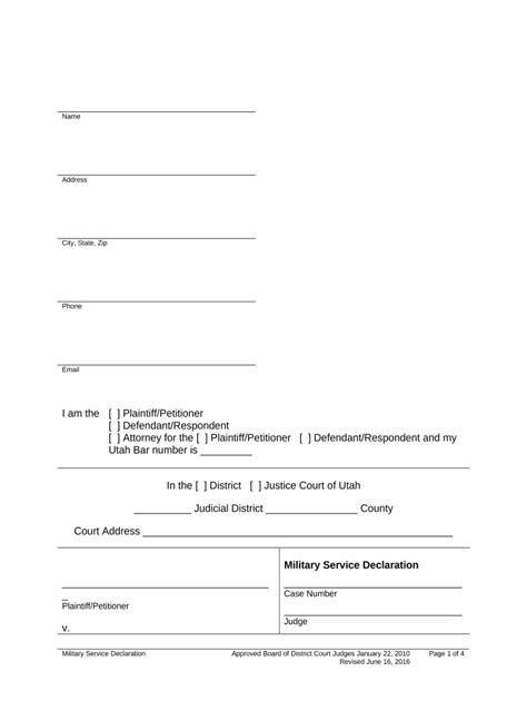 Non Military Affidavit Fill Out Sign Online Dochub