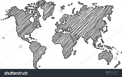 Freehand Australia Map Sketch On White Background Images Stock