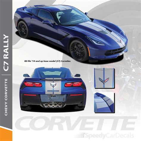 C7 HOOD Corvette Racing Stripes Decals | Chevrolet C7 Corvette 2014 ...