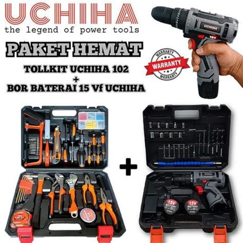 Jual Toolkit Set Alat Tukang Lengkap Bor Edisi Military Army Uchiha