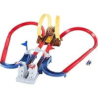 Amazon Hot Wheels Mario Kart Bowsers Castle Chaos Modular Track With Side By Side Racing