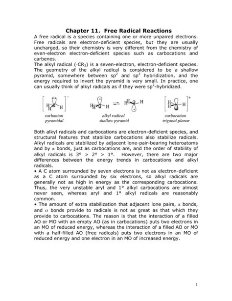 Chapter 11 Free Radical Reactions