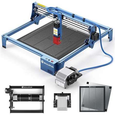 Sculpfun S Machine De Gravure Laser W Avec Support D Air Rouleau