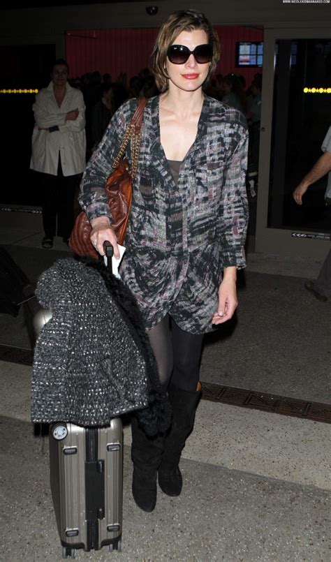 Milla Jovovich Lax Airport Lax Airport Babe Posing Hot Beautiful