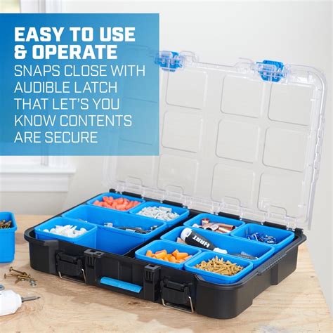 Buy Hart Stack System Tool Box With Removable Organizer Bins Fits Modular Storage System Online