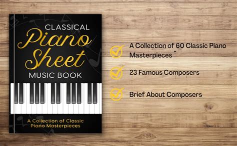 Classical Piano Sheet Music Book A Collection Of Classic Piano Masterpieces 23 Composers 60