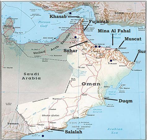 Oman Physical Map