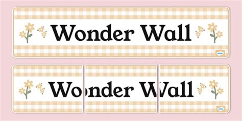 Checkered Charm Themed Wonder Wall Banner Professor Feito