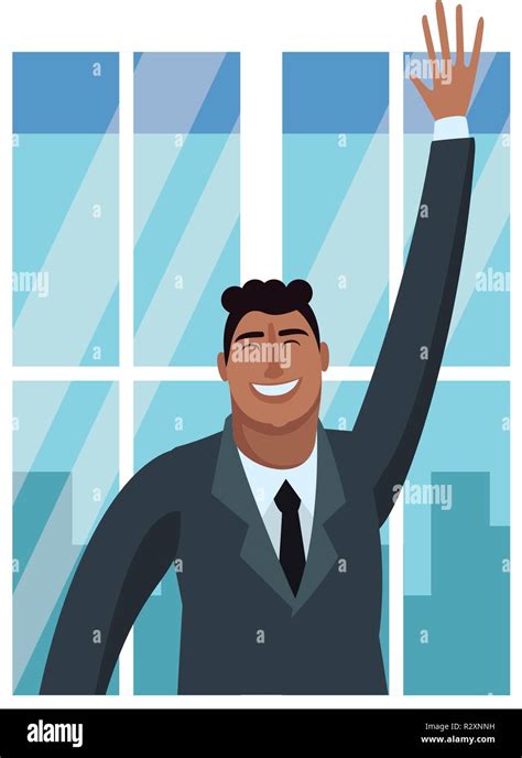 Happy Executive Businessman Cartoon Stock Vector Image Art Alamy