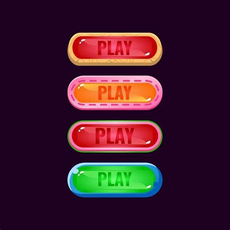 play game button vector art icons  graphics