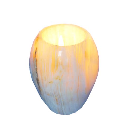 Onyx Candle Holder 03 Natural Aura House