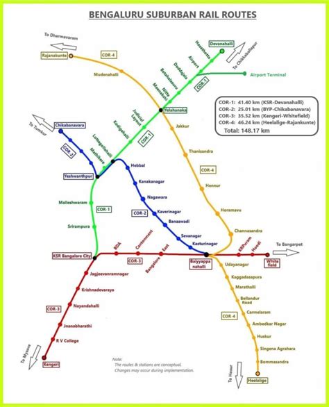 Bengaluru suburban rail routes – ORRCA