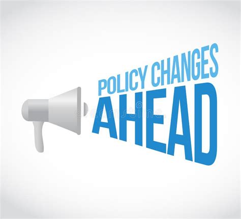 Policy Changes Ahead Loudspeaker Message Concept Stock Illustration - Illustration of policy ...