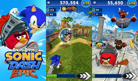 Sonic And Angry Birds Cross Over In… Angry Birds Sonic Dash Epic