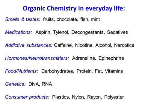 Organic Compounds Examples Everyday Life