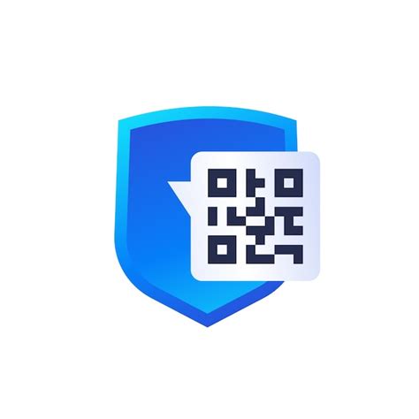 Cono De Vector De Pago De C Digo Qr Seguro Con Escudo Vector Premium