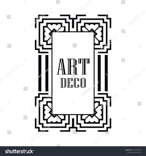 Retro Art Deco Invitation Border Frame Stock Vector Royalty Free