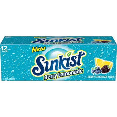 Sunkist® Berry Lemonade Soda Cans 12 Pk 12 Fl Oz Kroger