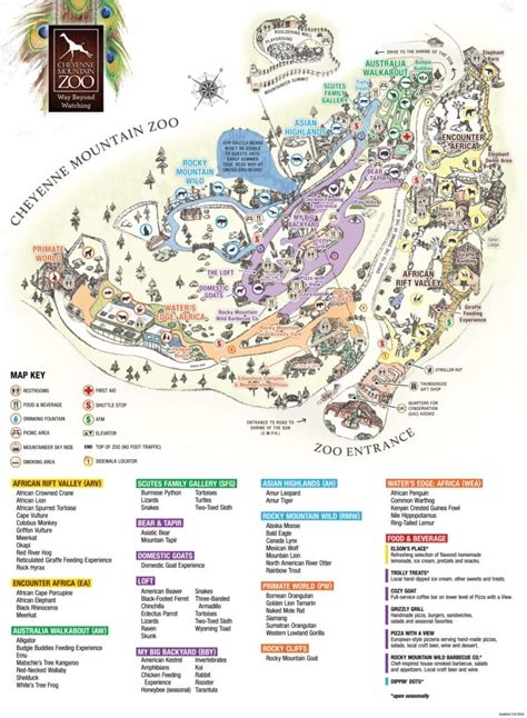 Cheyenne Mountain Zoo Map and Brochure (2022 - 2024 ...