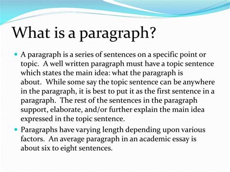 paragraphs powerpoint    id