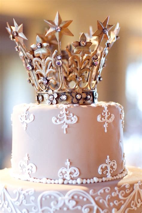 Antique Crown Cake Topper Elizabeth Anne Designs The Wedding Blog