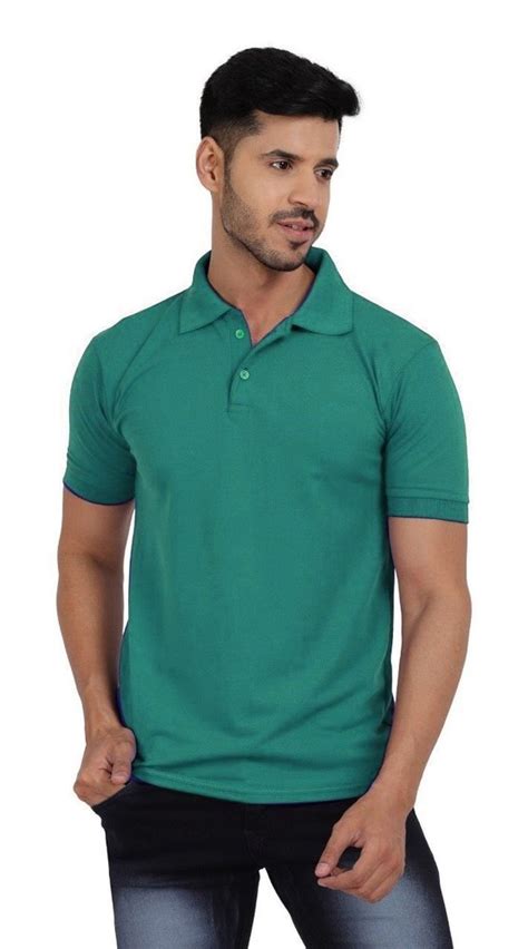 Cotton Plain Men Dark Green Polo Neck T Shirt At Rs 120piece In New Delhi Id 26340091191