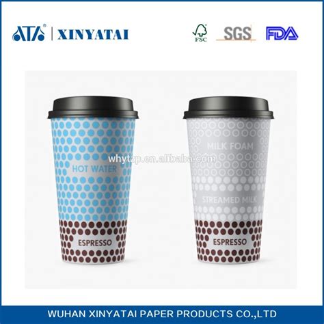 Disposable Coffee Paper Cup With Cup Lids Single Wall Paper Cup For Hot Coffee From China China