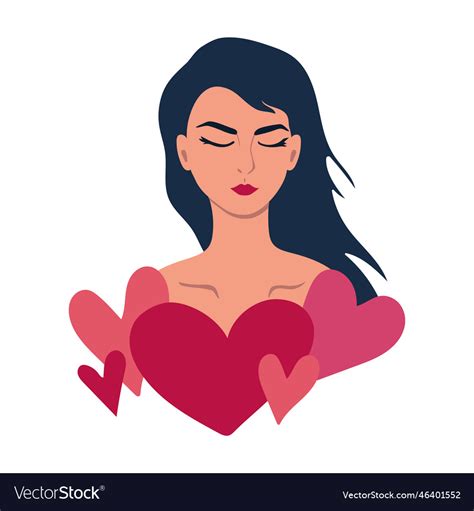 Self Love Health Beauty And Wellness Concept Vector Image