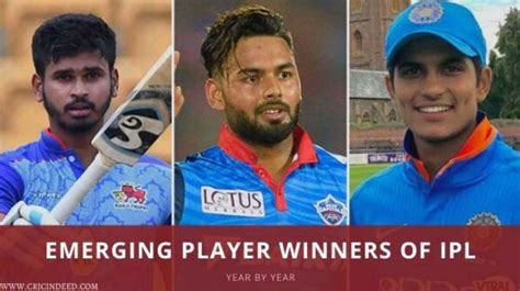 List Ipl Emerging Player Of The Year Winners Year By Year Cricindeed