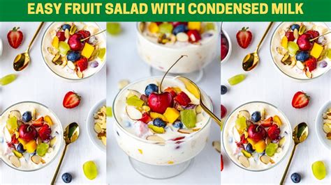 Fruit Salad With Condensed Milk Indian Fruit Salad Recipe Creamy Fruit Salad Easy Fruit