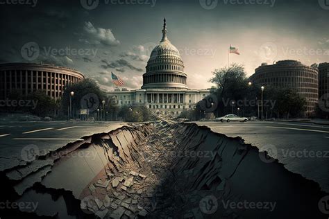 Washington dc earthquake on capitol and mall Illustration 23967265 Stock Photo at Vecteezy