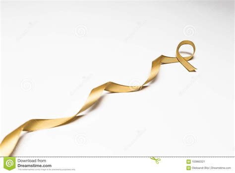 Childhood Ribbon, Gold Ribbon As Symbol of Childhood Cancer Awareness ...