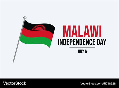 Malawi Independence Day Poster Royalty Free Vector Image