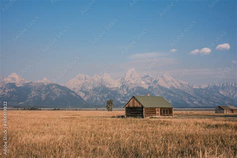 Grand Teton Cabin Stock Photo Adobe Stock