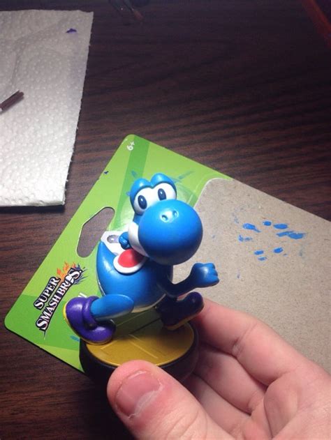 Custom Blue Yoshi Amiibo : r/amiibo